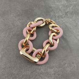 Charm Bracelets Fashion Personality Pink Rubber Rope Bracelet Women's Jewellery Hand-Crafted Gothic Punk Necklace