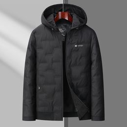 Middle aged and elderly lightweight down jacket for men with short standing collar and detachable winter men's warm dad jacket