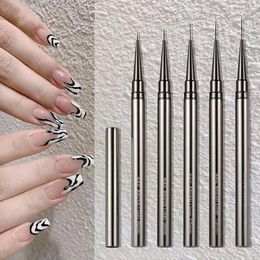 Nail Art Kits Liner Brush Metal Handle Painting Acrylic Gel Manicure UV Professional Tool Drawing Pen French Stripe Pol U7J1