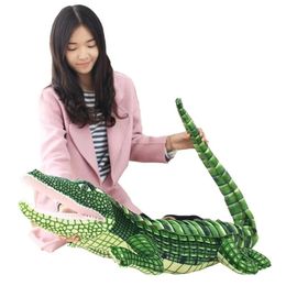 Animals 105cm Stuffed Animal Real Life Alligator Plush Toy Simulation Crocodile Dolls Kawaii Ceative Pillow for Children Xmas Gifts 41inch