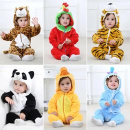 Jumpsuits Baby Tiger Clothes Spring And Autumn Fund Flannel Animal Modeling Climb Clothes Ins Children's Garment Newborn Clothing Cheap whol