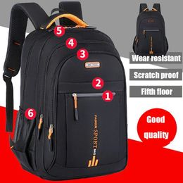 Men's Backpacks Oxford Waterproof Rucksack Business Computer Bag Casual Backpack Senior High School Student Schoolbag Large Capa 240102