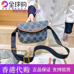 Wholesale Top Original Celinss tote bags online shop Cowboy Arch genuine leather crossbody womens bag 2024 new versatile underarm single shoulder wais With Real L