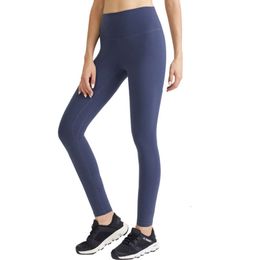 "Ultimate Comfort High Rise Fleece Pant Running Tight Yoga Pants - Stay Cosy with Naked Feeling Leggings, Pockets Included - Solid Colour Women Trousers with T-Line"