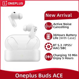 Earphones Oneplus Buds Ace Tws Earphone Bluetooth 5.3 Active Noise Cancelling Wireless Headphone 36 Hours Battery Life for Oneplus 11