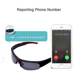 Sunglasses Bluetooth Sports Camera Sunglasses with Headset HD 1080P Smart Mini Camcorder Glasses Music Player Builtin 32G Memory