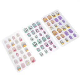 False Nails 72 Pcs Finished Product Nail Patch Girl Stickers Girls Birthday Gift Abs Press On Fake