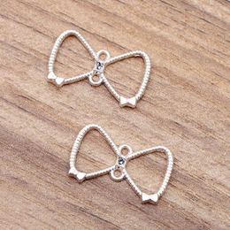 Bracelets 100pcs Zinc Alloy Metal Casted Bowknot Connectors Charms Bracelet & Earrings Supplies Diy Jewellery Accessories