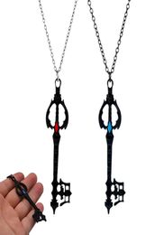 Keychains Game Kingdom Hearts Necklace Metal Sora Keyblade Pendant Sword Neck Chain For Women Men Key Holder Jewelry9336878