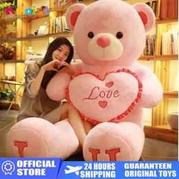 Dolls Plush Dolls 100cm Big I LOVE YOU Teddy Bear Plush Toy Lovely Huge Stuffed Soft Bear Doll Lover Bear Kids Toy Birthday Gift For Gir