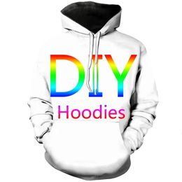 Tessffel Custom Made DIY VIP Link Unisex Casual Funny Tracksuit Harajuku 3DPrint Patterns Hoodies Pullover Streetwear 240103