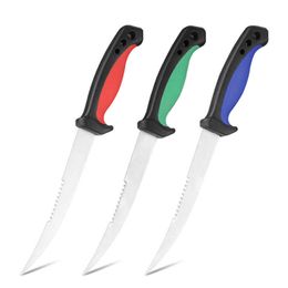 Wholesale Stainless Steel Kitchen knives Outdoor fishing Fillet Easytouse Fishing Cutting Fillet Knife