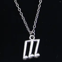 Chains 20pcs Fashion Necklace 18x14mm Musical Note Pendants Short Long Women Men Colar Gift Jewellery Choker