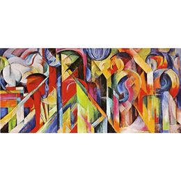 Paintings Abstract Art Painting Franz Marc Artwork Reproduction Stables Animal Oil Painting Canvas High Quality Handmade Wall Decor