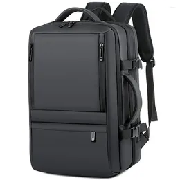 School Bags 17 Inch Laptop Bag Men's Extensible Business Large Capacity Travel Backpack Multi-functional USB Charging Waterproof