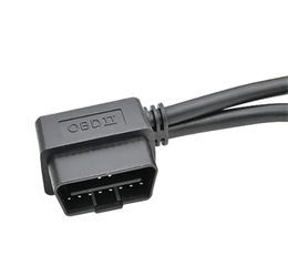 50cm L-shaped elbow right angle OBD2 OBD II full 16 pin Y-shaped male open branch connector, 1962 revolution 2 female thick wire