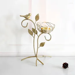 Candle Holders Iron Art Candlestick Party Supplies Holder Bird Ornaments Ambience Home Decoration