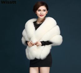 Winter cold weather faux fur super large patchwork wraps bride faux fur shawl luxurious warm scarf stole5659214
