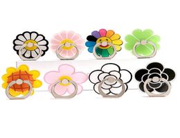 Lucky Sun Flower Metal Finger Ring Holder 360 degree Cell phone Stand Bracket for iphone 12 7 8 x xr xs samsung2001685