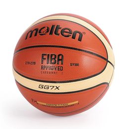 Molten Basketball Ball GG7X Official Size 7 PU Leather Outdoor Indoor Match Training Baloncesto 240102