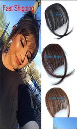 Human Hair Clip In Bangs On Extension Hand Tied qylxne topscissors6067525