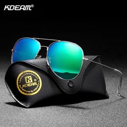 Sunglasses Air Force Pilot Sunglasses Men Polarised 62' Lens Large Sun Glasses Polaroid Uva/uvb Sunglass De Sol with Case