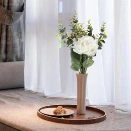 Decorative Flowers Artificial Bookshelf Decor Elegant Roses Eucalyptus Centrepiece For Home Coffee Kitchen