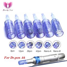 Needles Tattoo Needles 10/50Pcs Dr.pen Ultima A6 Replacement Needle Nano Cartridges Bayonet Skin Care Microneedle Derma Pen Tattoo Kit Mic