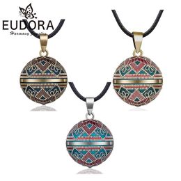 Necklaces Eudora 20mm Vintage Mexican Bola Harmony Chime Ball Angel Caller Pregnancy Pendant Necklace for Women Fashion Jewellery N14nb319