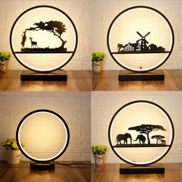 Table Lamps LED Decorative Lamp Wall Mounted Light Creative Design Art Decor 3 Colours Landscape Lighting For Bedroom Living Room Study