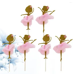 Cake Tools Ballerina Dancing Girl Toppers Design Picks Cupcake Decoration For Wedding Bridal Shower Birthday Party