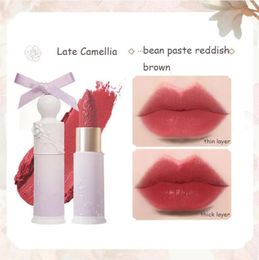 Lipstick Lipstick Flower Knows Flower God Series Lipstick Chinese Classical Style Carved Pattern Matte Velvet 3.5g Lip Makeup Women Beauty