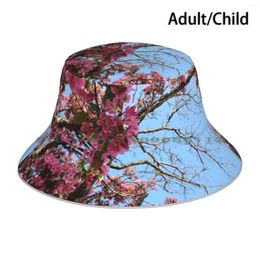 Berets Cherry Blossom Bucket Hat Sun Cap Nectarofgods Foldable Outdoor Fisherman