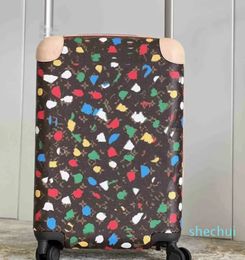 Suitcase Fashion Graffiti Big Box Luggage Suitcase Luxury Designer Trunk Tugboat Box