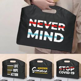 Briefcases Business Office Briefcase Tote Computer Laptop Protection Case Phrase Printed Conference Document Information Organizer Handbag