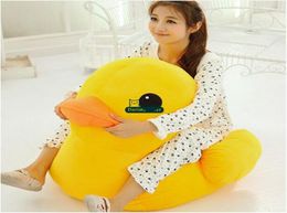 Dorimytrader 100cm Giant Soft Cartoon Yellow Duck Toy 39039039 Big Animal Ducks Doll Sofa Nice Kids Christmas Gift DY613324413221