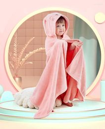 Towel Children Bath With Cap Can Wear Fast Absorbing Water Pure Cotton Drying Children's Bathrobe Cape Autumn And Winter