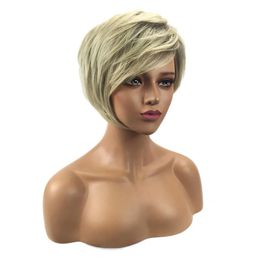 Wigs Best Selling Top Quality Side Bang New Stylish 10 inches Short Straight Colorful wig Synthetic Ladys' Hair Wig/Wigs