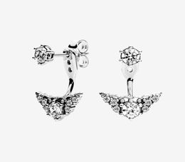 CZ diamond Pendant Stud Earrings Women Girls Wedding Gift with Original box set for Real 925 Sterling Silver Earring9371548