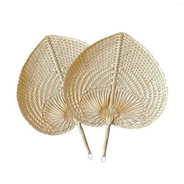 Decorative Figurines 2pcs Home Decor Bamboo Hand Fan Portable Party Summer Beach Wedding Favor Gift Cooling Chinese Style Handheld Office