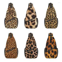Backpack Good Leopard Skin Texture Crossbody Sling Men Custom Animal Fur Pattern Chest Shoulder Bag For Travelling Daypack