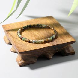 Strand OAIITE 4mm Natural Agate Bracelet For Men Yellow Tiger Eye Women Yoga Charm Jewelry Friends Gift