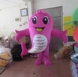 Costumes 2019 High quality Pink fish Mascot Costume Fancy Dress EPE