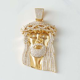 Passera diamanttestare Silver/ 10k Solid Gold Mens Diamond Jesus Piece Pendant Moissanite Iced Out Pendant för halsband