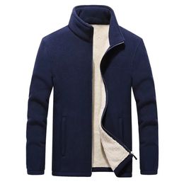 Mens Thick Fleece Jackets Men Outwear Sportswear Wool Liner Warm Jackets Coats Man Thermal Coat Men Winter Coat Plus Size L-4XL 240103