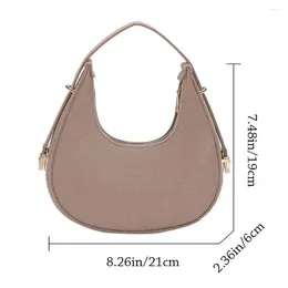 Suitcases BBA050 Women's Fashion Small Clutch Handbags Retro Solid Color PU Leather Shoulder Underarm Hobos Bag