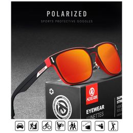 Metal hinge KDEAM Mirrored Polarised Sunglasses Men Square Sport Sun Glasses matte soft cover Frame Women UV With Case KD1302296g