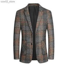 Men's Suits Blazers Business Casual Men's Blazers Suits Men Clothing Trend Coats Slim-fit Single Top Q230103
