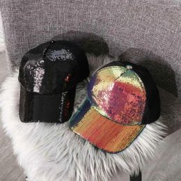 Ball Caps Adjustable Trendy Mesh For Men Hollow Shining Women Baseball Cap Korean Sun Hat Sequins Outdoor Sports