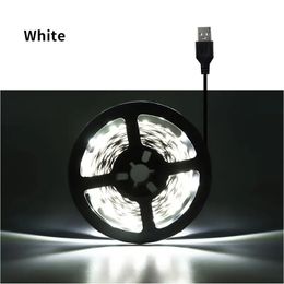 39.3inch/78.7inch/118.1inch/157.4inch/196.8inch USB LED Strip Lights, DC 5V 2835 White Tira LED Strip Light TV Background Lighting Tape Home Decor Lamp